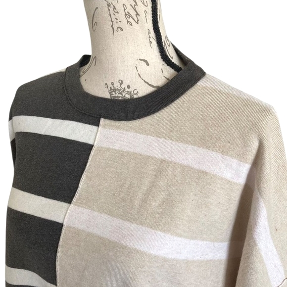 Free People Black and Tan Striped Sweatshirt - Picture 10 of 16